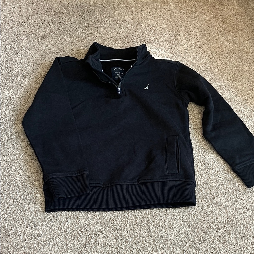 Nautica kid's Zip Up Black Sweater